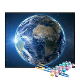 Kit de Pintura Numerada - O Planeta Terra no Espaço