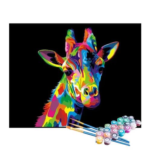 Kit de Pintura Numerada - Girafa Colorida
