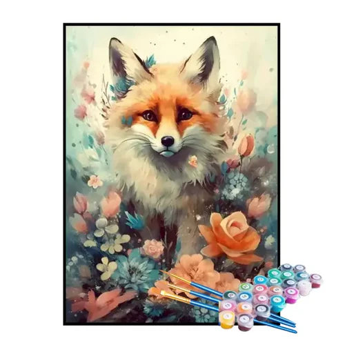 Kit de Pintura Numerada - Raposa no Jardim