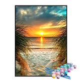 Kit de Pintura Numerada - Praia Ensolarada