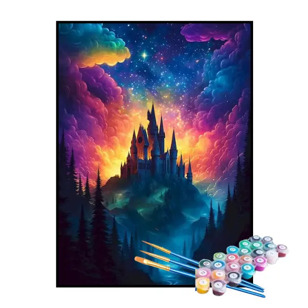 Kit de Pintura Numerada - Castelo no Universo