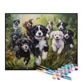 Kit de Pintura Numerada - Matilha no Jardim