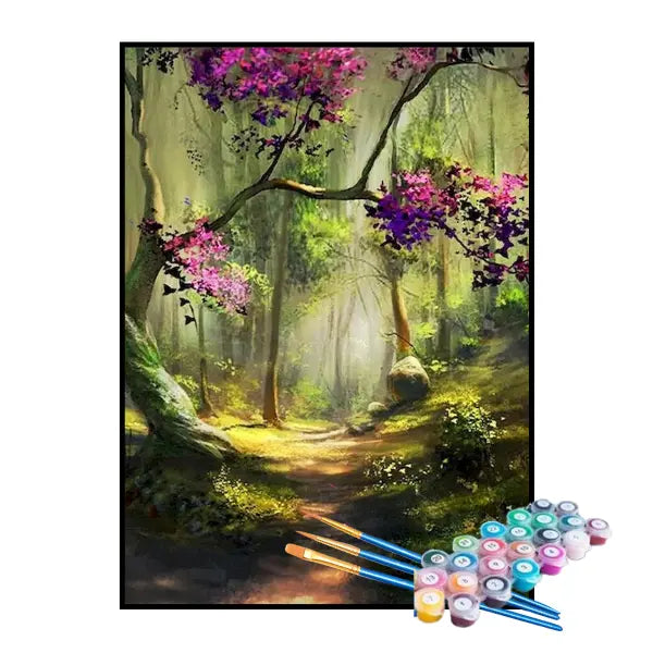 Kit de Pintura Numerada - Bosque das Árvores