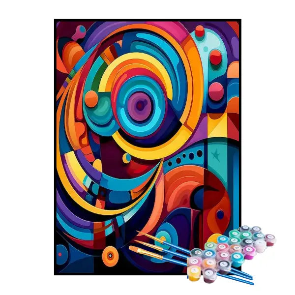 Kit de Pintura Numerada - Formas Coloridas