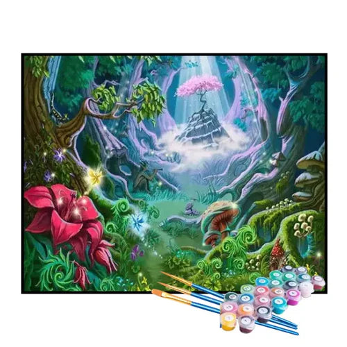 Kit de Pintura Numerada - Trilha Mágica na Floresta