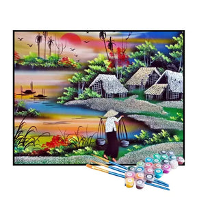 Kit de Pintura Numerada - Vida Simples na Floresta