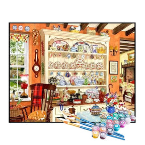 Kit de Pintura Numerada - Serviço de Jantar