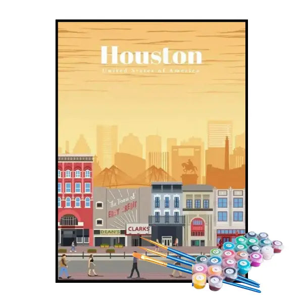 Kit de Pintura Numerada - Houston