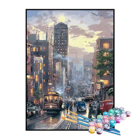 Kit de Pintura Numerada - Bonde na Grande Cidade