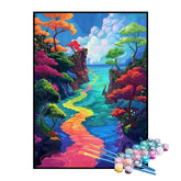 Kit de Pintura Numerada - Caminho do Arco-Íris
