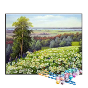 Kit de Pintura Numerada - Campos Floridos na Montanha