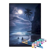 Kit de Pintura Numerada - Luz da Lua na Praia