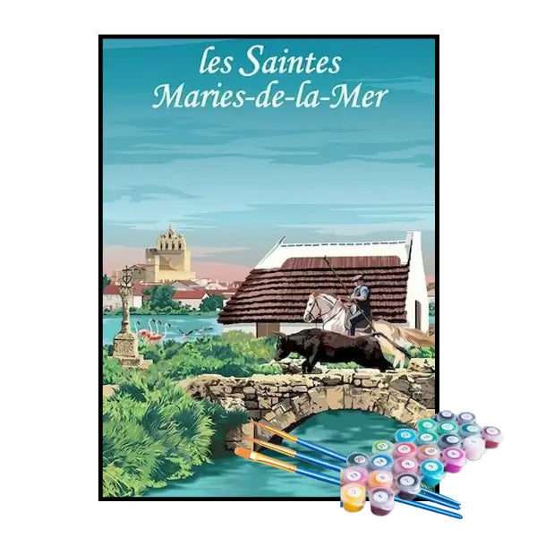 Kit de Pintura Numerada - Saintes-Maries-de-la-Mer, França