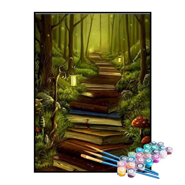 Kit de Pintura Numerada - Escada dos Livros