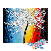 Kit de Pintura Numerada - Árvore Branca Pintada