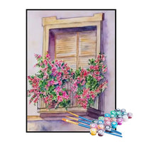 Kit de Pintura Numerada - Flores na Sacada