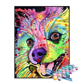 Kit de Pintura Numerada - Lulu da Pomerânia Colorido