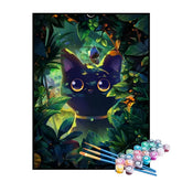 Kit de Pintura Numerada - Gato Explorando a Natureza