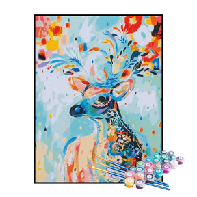 Kit de Pintura Numerada - Cervo Colorido