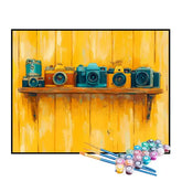Kit de Pintura Numerada - Coleção de Câmeras Fotográficas