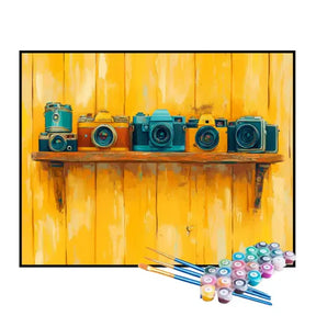 Kit de Pintura Numerada - Coleção de Câmeras Fotográficas