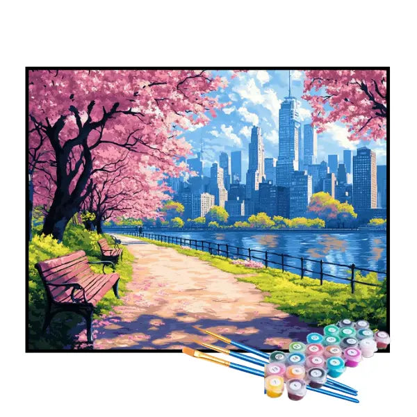 Kit de Pintura Numerada - O Parque da Grande Cidade
