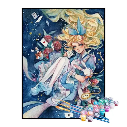 Kit de Pintura Numerada - Alice no País das Maravilhas - Arte
