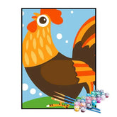 Kit de Pintura Numerada - Galinha Colorida