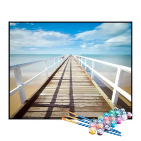 Kit de Pintura Numerada - Píer Rumo ao Mar