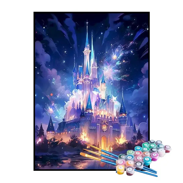 Kit de Pintura Numerada - Castelo em Festa