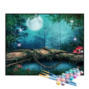 Kit de Pintura Numerada - Lua Cheia na Selva