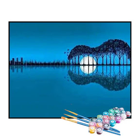 Kit de Pintura Numerada - Floresta Violão ao Luar
