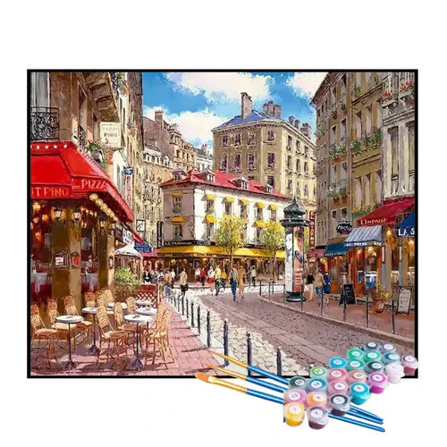 Kit de Pintura Numerada - Restaurantes no Centro da Cidade