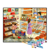 Kit de Pintura Numerada - Crianças na Padaria