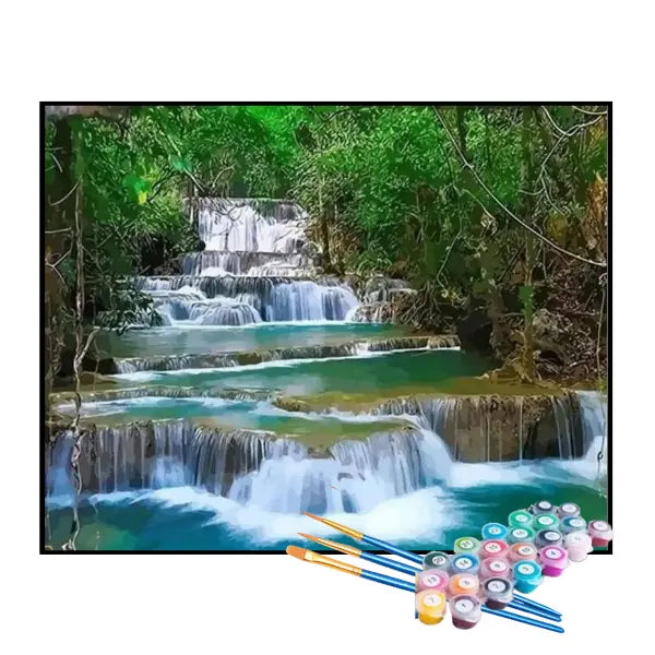Kit de Pintura Numerada - Degraus da Cachoeira