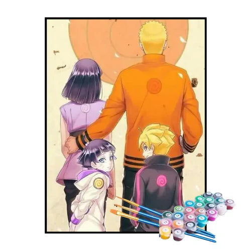 Kit de Pintura Numerada - Família Naruto