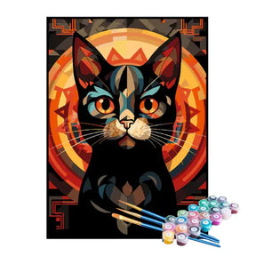 Kit de Pintura Numerada - A Sabedoria Felina