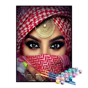 Kit de Pintura Numerada - Mulher com Véu