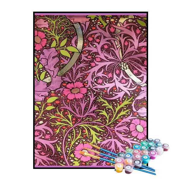Kit de Pintura Numerada - Desenho das Flores