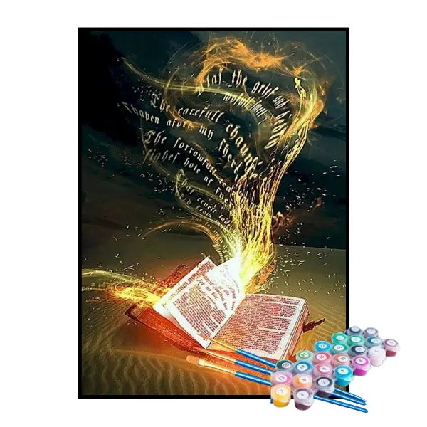 Kit de Pintura Numerada - A Magia das Palavras na Leitura