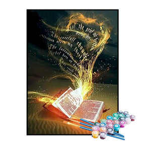 Kit de Pintura Numerada - A Magia das Palavras na Leitura