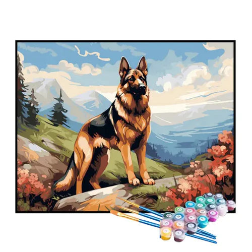 Kit de Pintura Numerada - Cão do Campo
