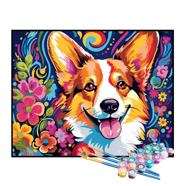 Kit de Pintura Numerada - O Cachorro Divertido
