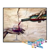 Kit de Pintura Numerada - A Hora do Vinho