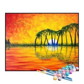 Kit de Pintura Numerada - Sol Invadindo a Floresta Violão