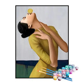 Kit de Pintura Numerada - Mulher de Amarelo