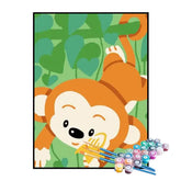Kit de Pintura Numerada - Macaquinho na Selva