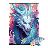 Kit de Pintura Numerada - Dragão Azul
