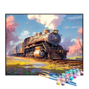 Kit de Pintura Numerada - Passeio de Trem