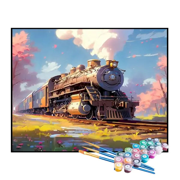 Kit de Pintura Numerada - Passeio de Trem